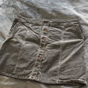 Maurices Charcoal Button-Front Mini Skirt